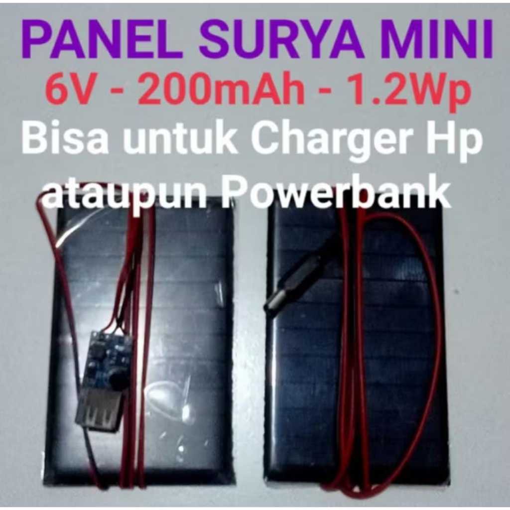 Panel surya mini 1.2Wp 6V~200mAh