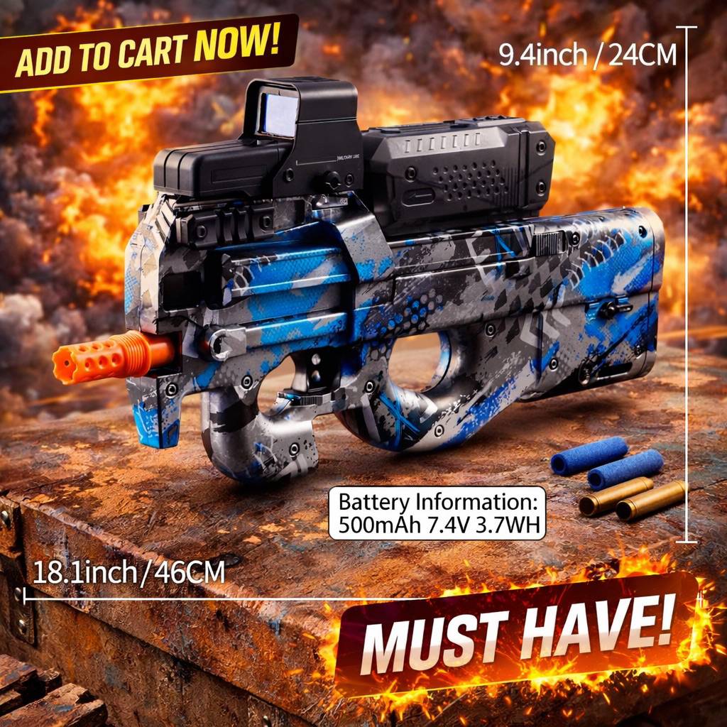 P90 Craft Toys Mainan Blaster electric outdoor olahraga Bersertifikat SNI untuk anak