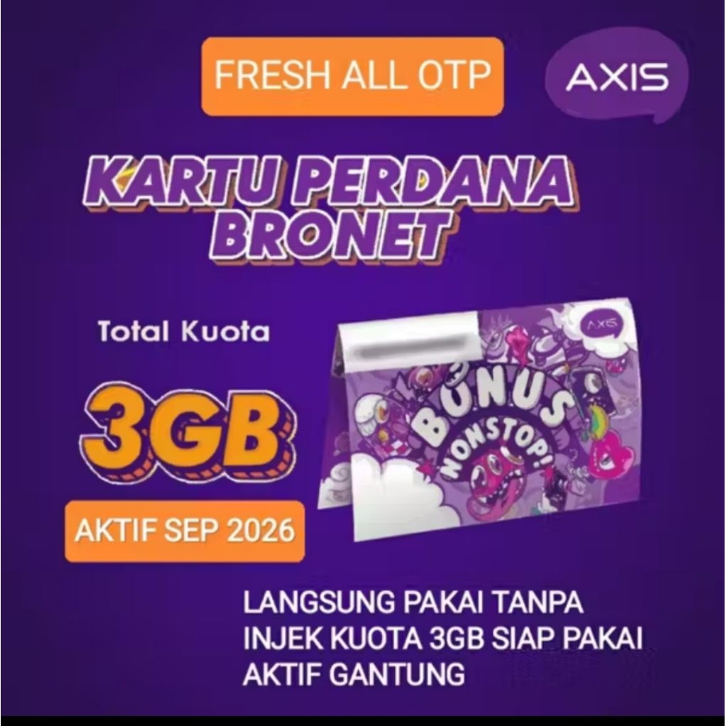 kartu perdana axis 3gb