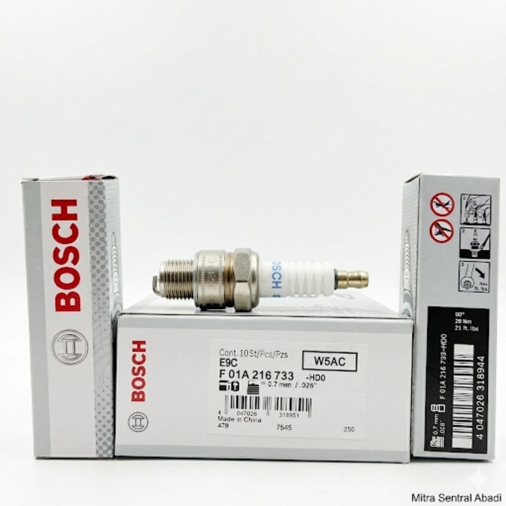 BUSI BOSCH W5AC - Busi Vespa & Mesin 2-Tak Drat Pendek Original