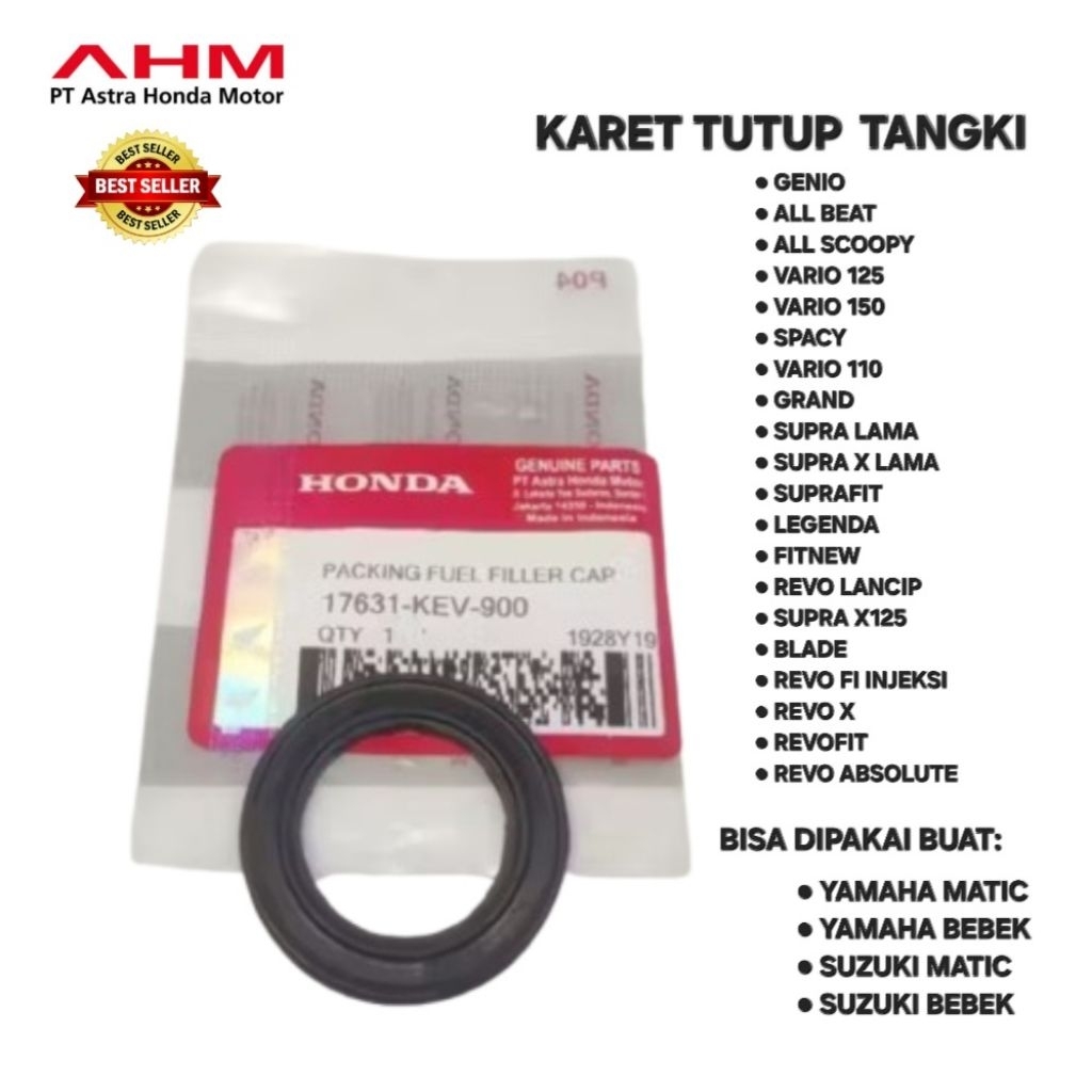KARET TUTUP TANGKI GENIO ALL BEAT ALL SCOOPY SPACY VARIO 125 VARIO 150 VARIO 110 REVO FI INJEKSI REV