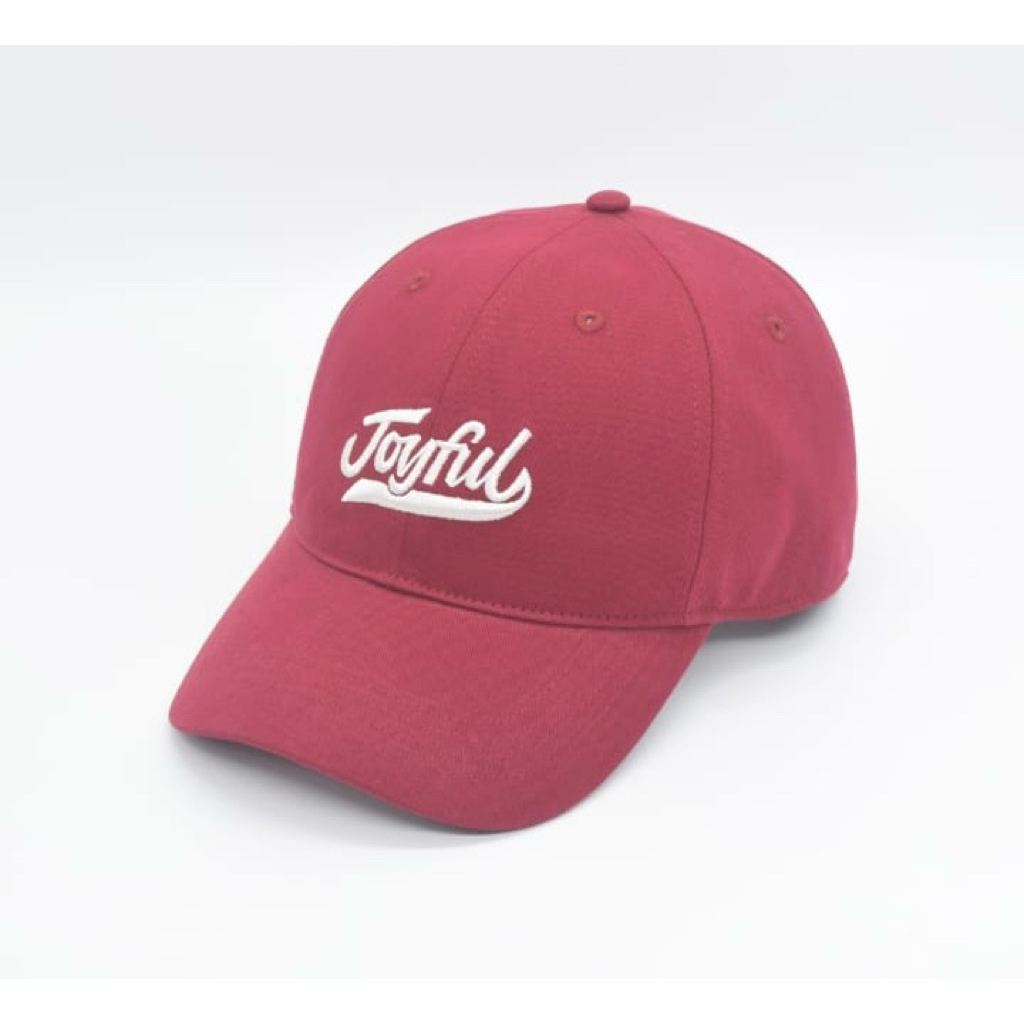 Miniso topi baseball Topi Miniso Joyful Solid Color Baseball Cap Red