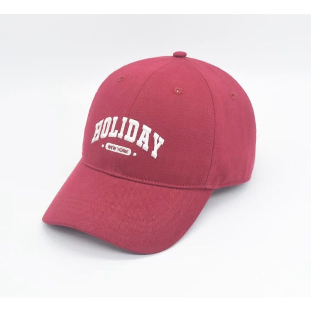 Miniso Topi Miniso Holiday Baseball Cap Red topi baseball merah