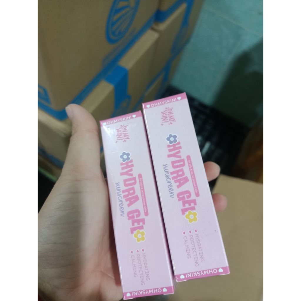 Sunscreen Gel OHMYSKIN Hydrolized Collagen, Niacinamide, Titanium Dioxide