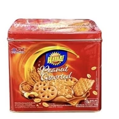 ASW Hatari Peanut Assorted Biskuit Kaleng 350gr