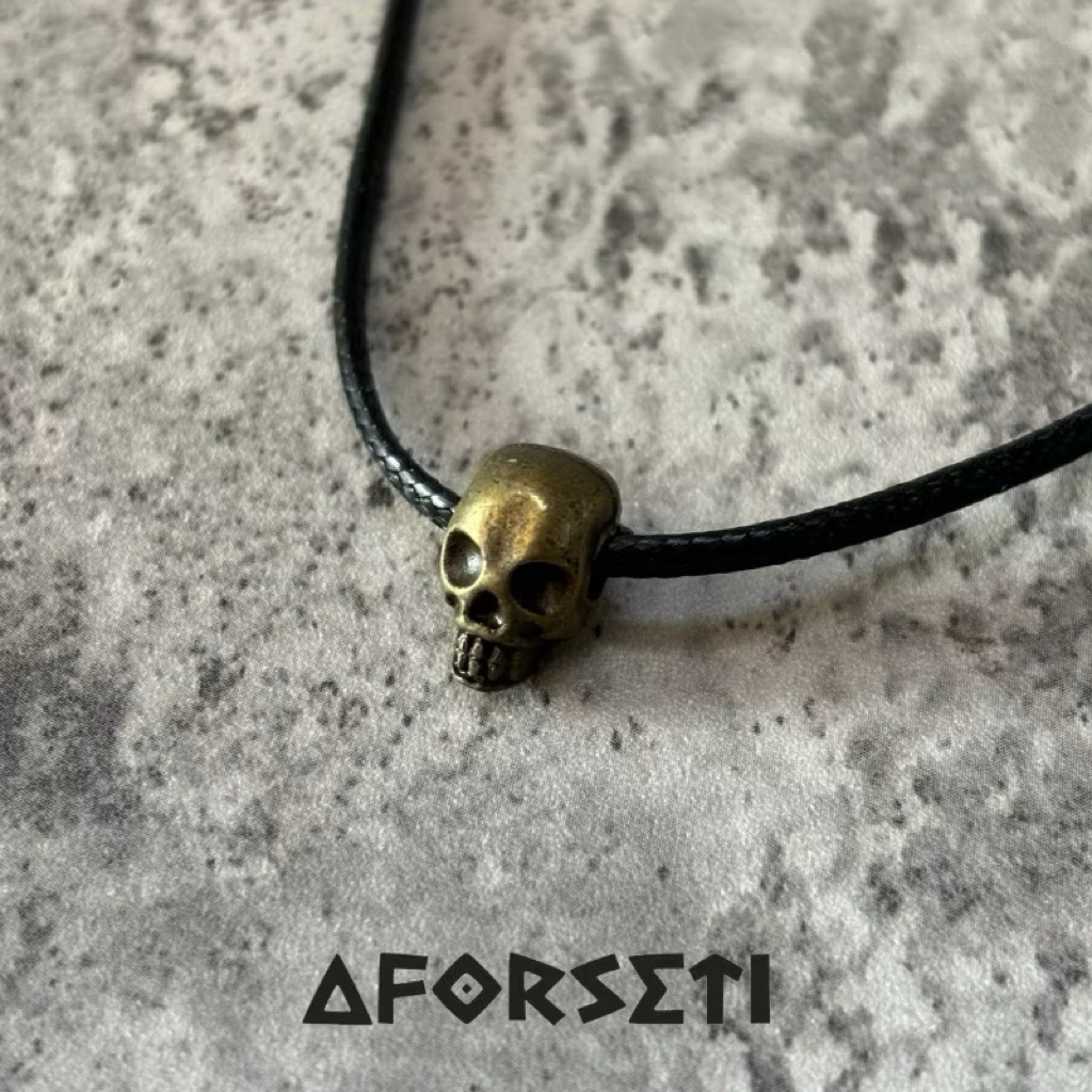 KALUNG TALI HITAM “SKULL“ NECKLACE / PENDANT / LIONTIN / CHAIN NECKLACE / Y2K / KALUNG EMAS / KALUNG