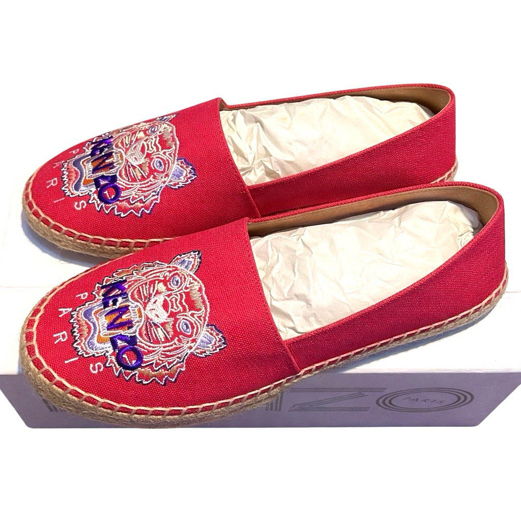 BNIB Kenzo Fuschia Tiger Espadrilles Shoes Women Sepatu Flat