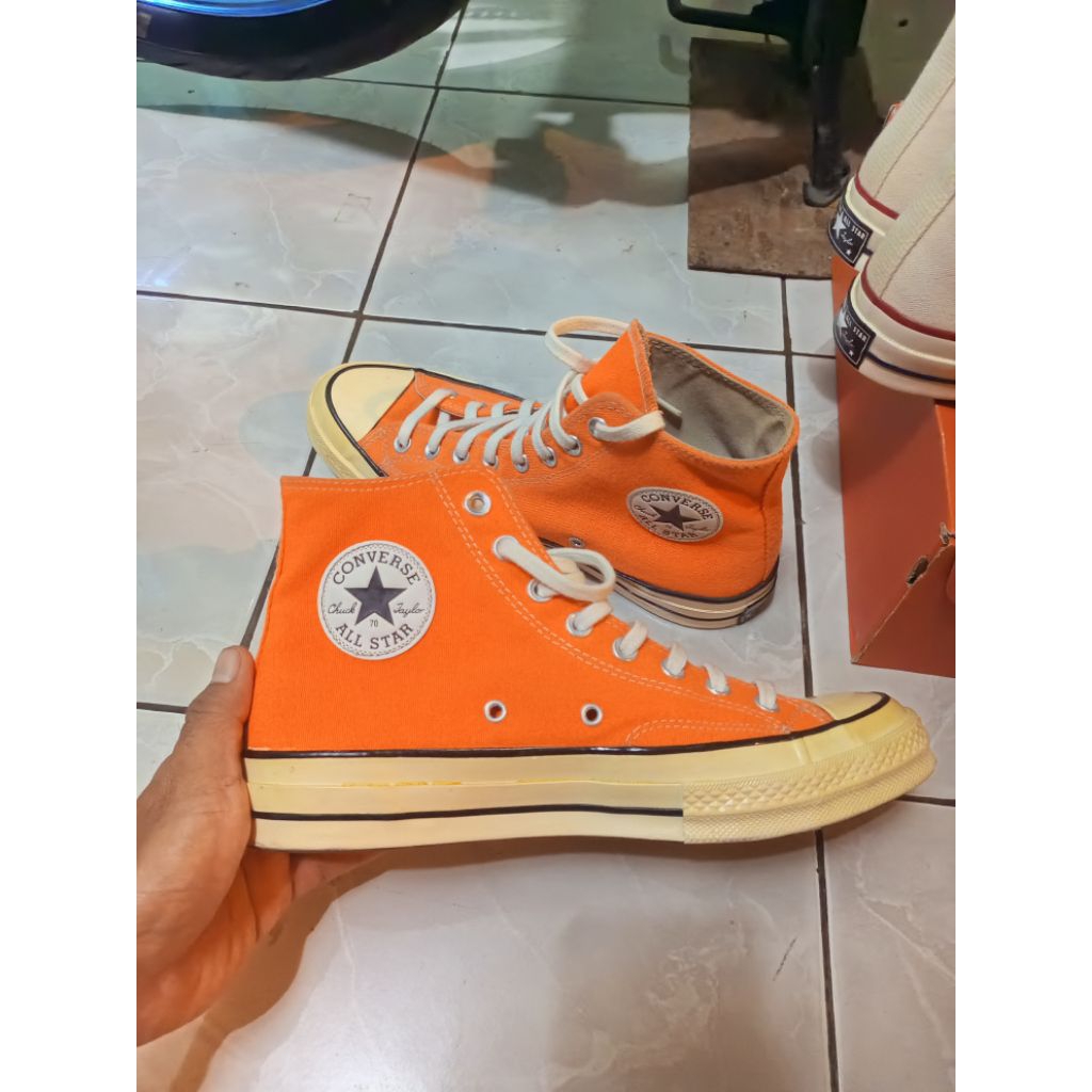 Converse Chuck 70s Hi Total Orange Size 42 Second Original preloved full set OG BOX