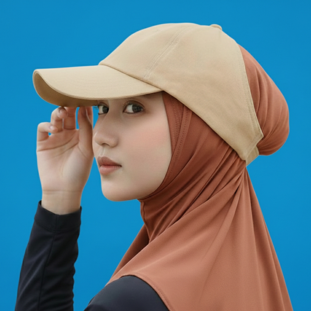 Topi Sport Hijab Breeza Cap Wanita Bolong Stylish untuk Gym Jogging Tennis