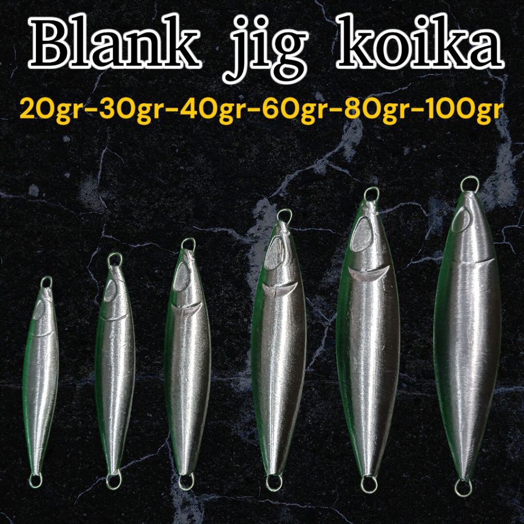 blank metal jig koika 20gr 30gr 40gr 60gr 80gr 100gr