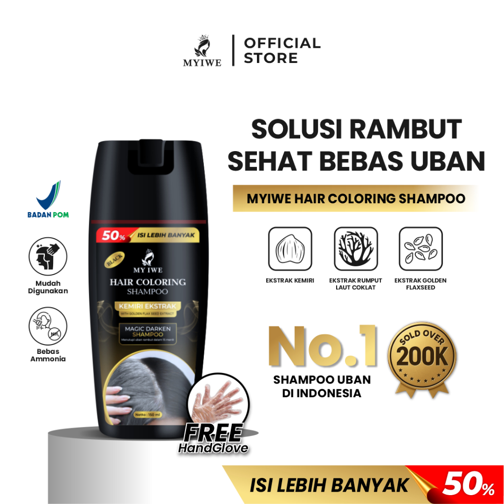 Myiwe Shampoo Penghitam Rambut Uban / Shampoo Penghilang Uban / Anti Uban Original