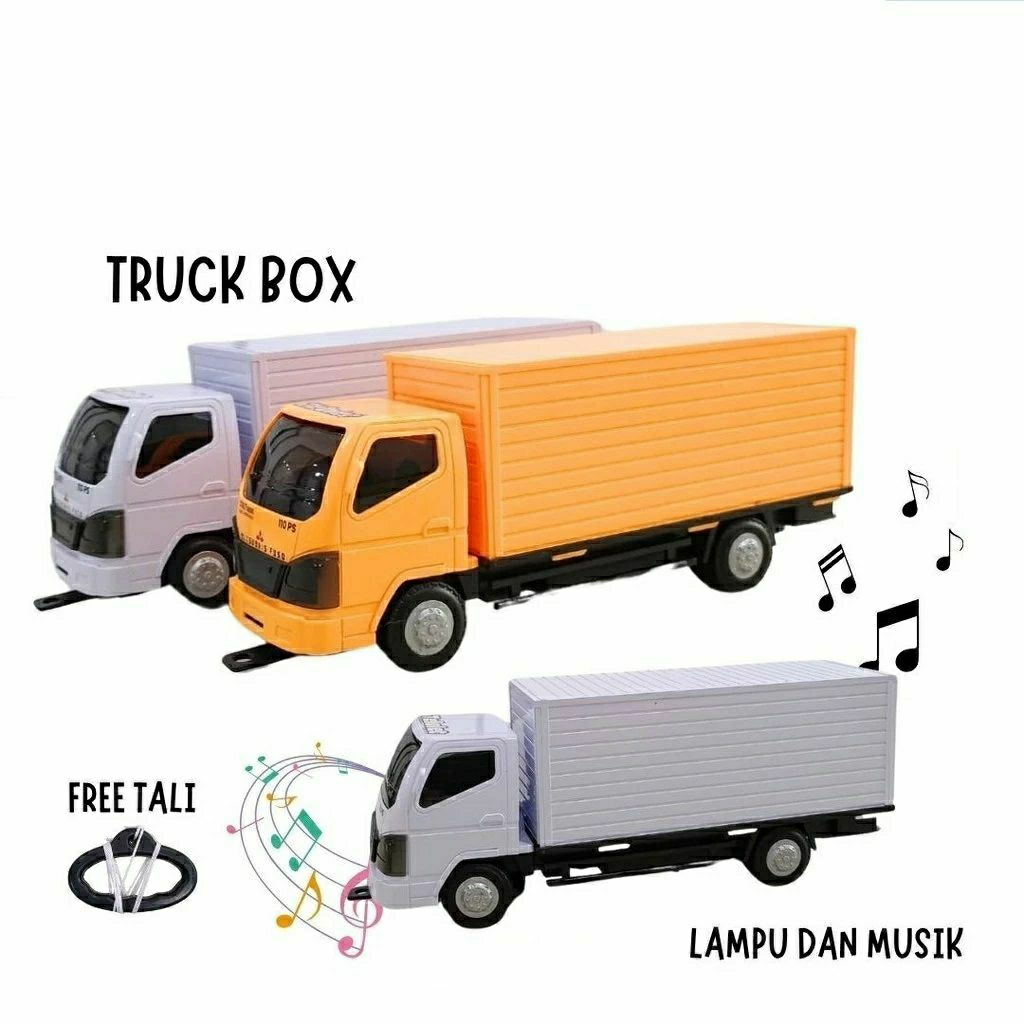 BISA COD Mobil Mainan Anak Truk Box Ekspedisi Truck Kontainer Box Musik & Lampu Pintu Belakang Bisa 