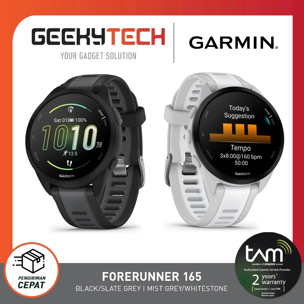 Garmin Forerunner 165 / FR165 Smartwatch / Running Watch - Resmi TAM