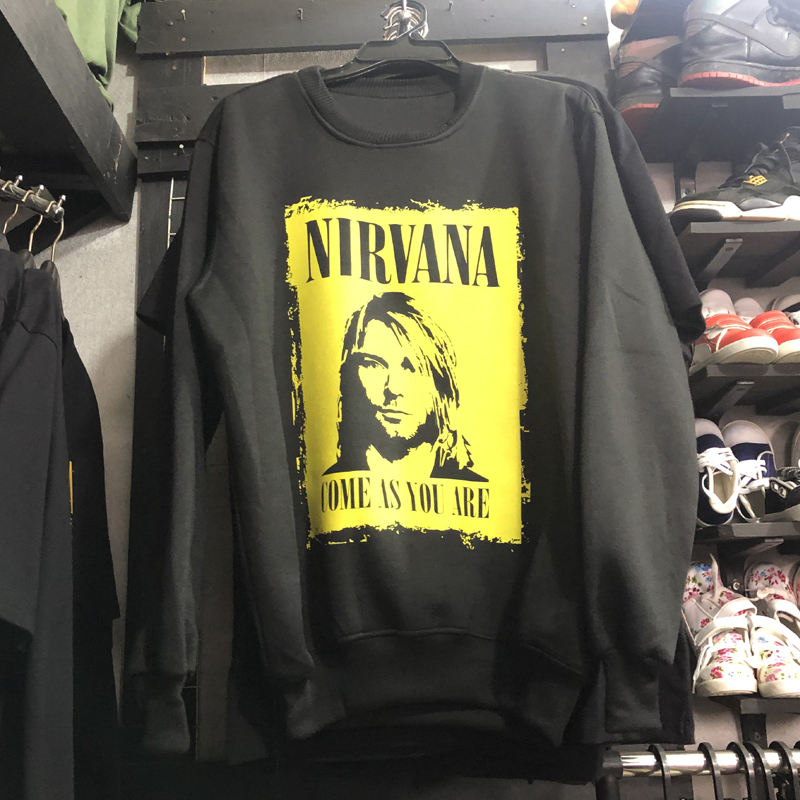 Crewneck Nirvana Grunge Sweatshirt Bahan Katun