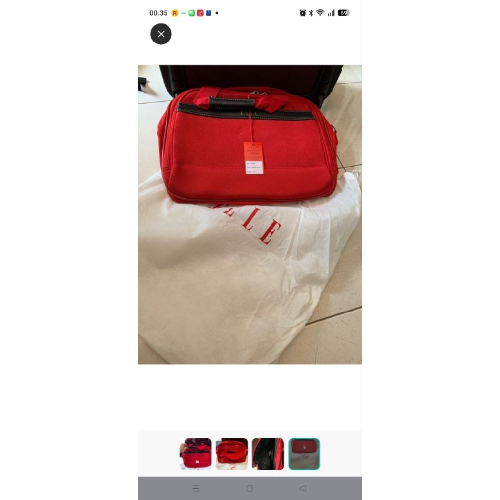 ELLE original laptop bag merah