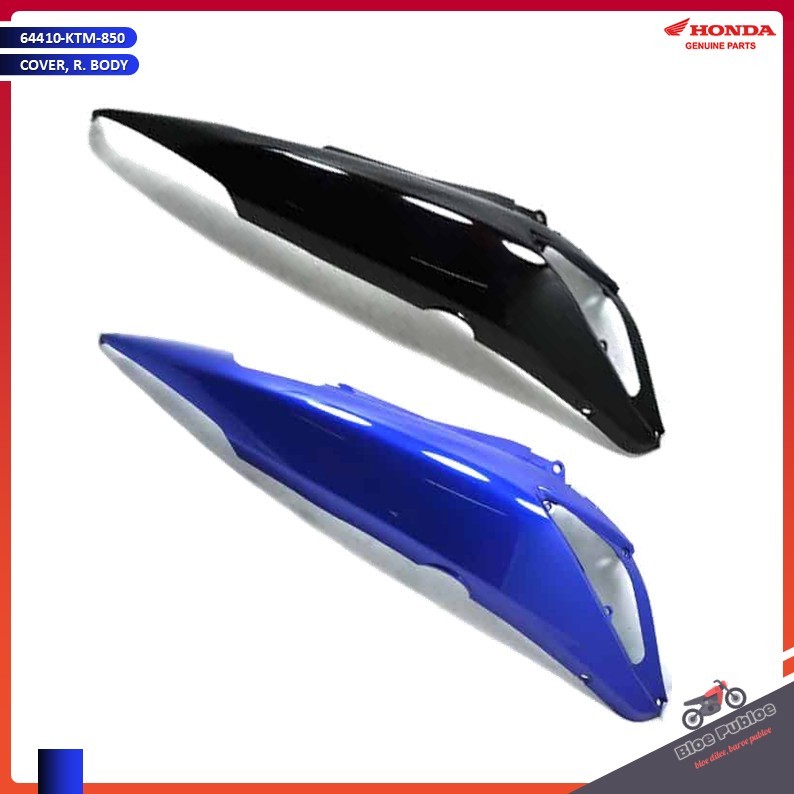 Cover Body Kanan Honda New Supra X 125/64410KTM850FMB-64410KTM850FMT/COVER, R. BODY BLACK-COVER, R. 