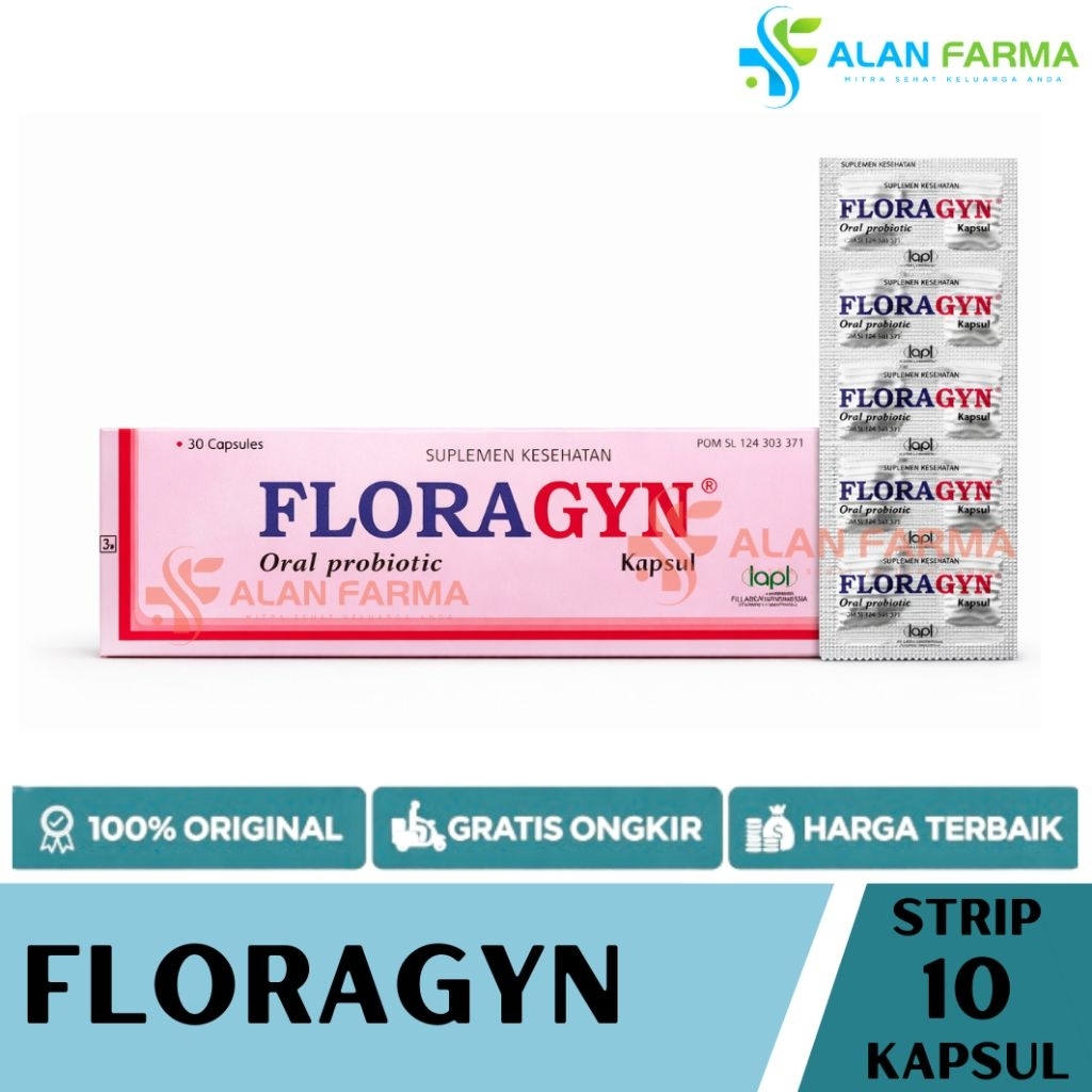 Floragyn Strip isi 10 Kapsul | Floragyn Probiotik Kesehatan Wanita