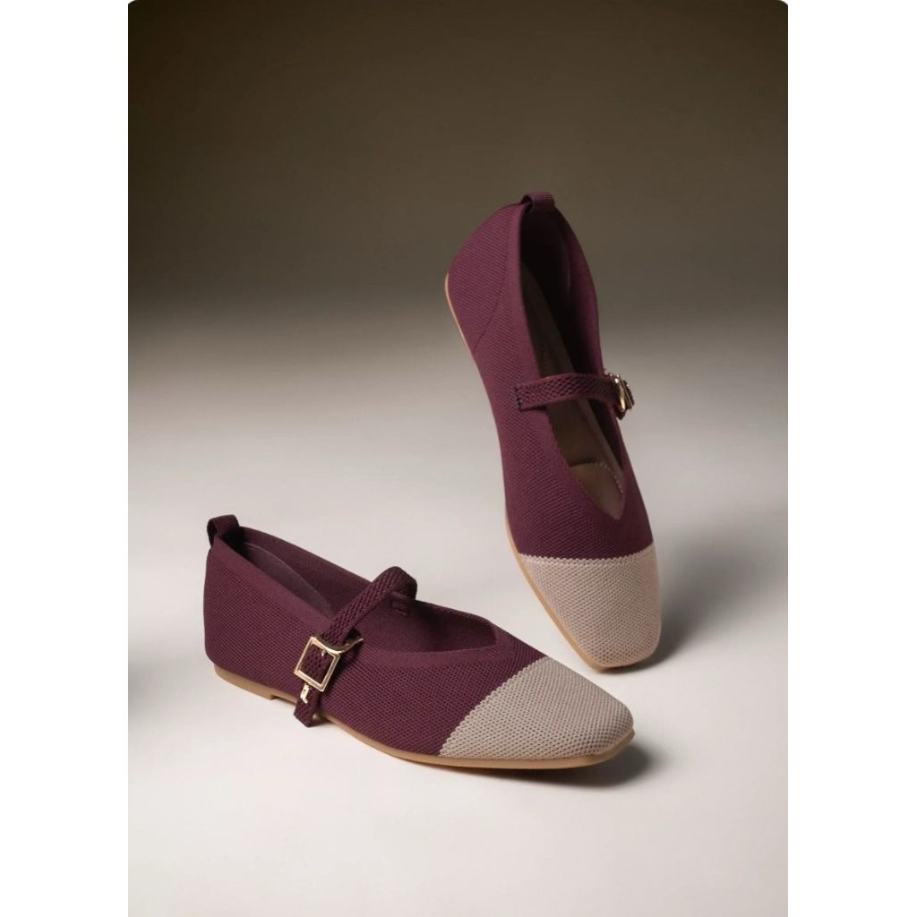 oline flatshoes HEYLOCAL maroon