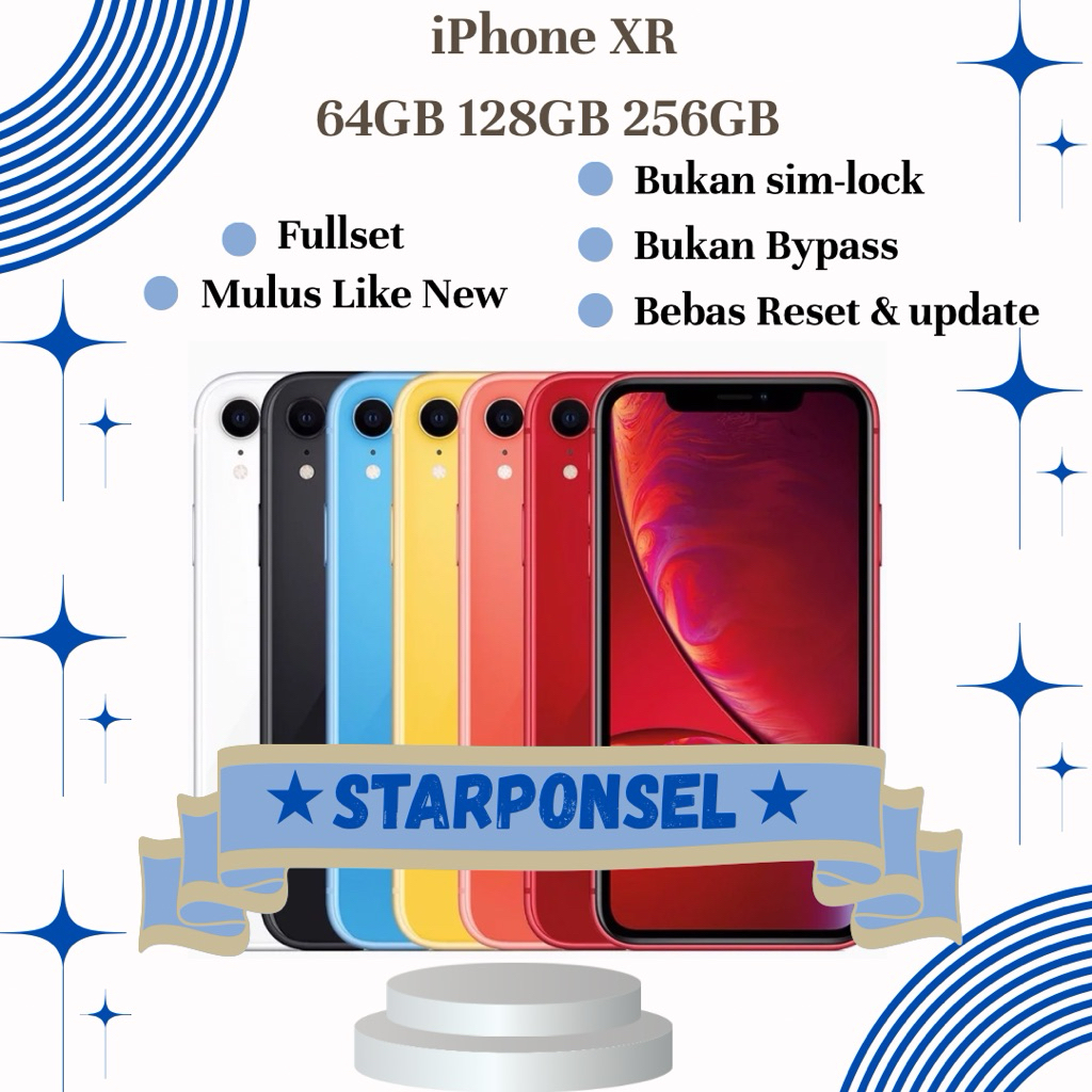 [Resmi Beacukai] IPHONE XR 64GB 128GB 256GB Second Original Ex inter