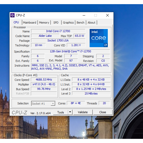 Intel Core i7-12700 i7 12700