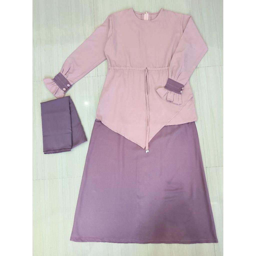 PRELOVED HANA ONE SET DRESS LD 110 | SETELAN WANITA SYAR'I | GAMIS SYARI