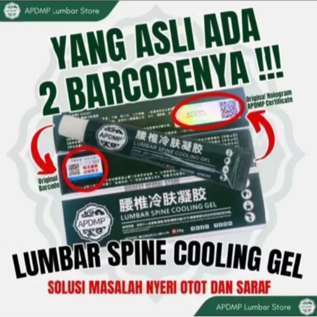 [ORIGINAL] Salep Lumbar Original 100% Asli Cream Lumbar Spine Cooling Gel APDMP