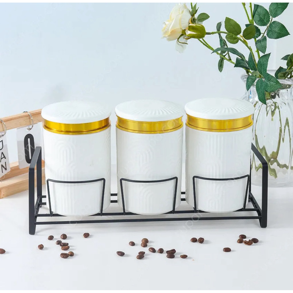 [INFORMA] TOPLES KUE BAHAN KERAMIK | CANISTER SET INFORMA