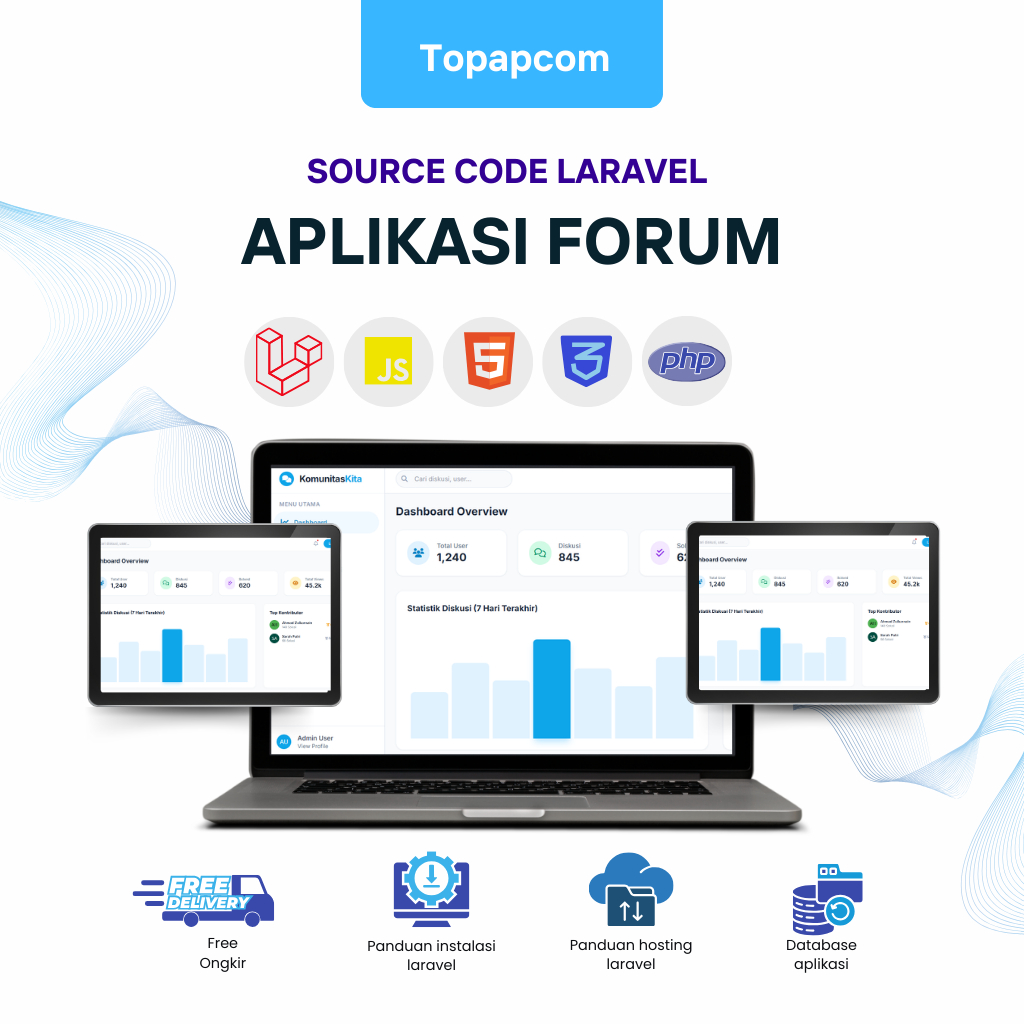 Source Code Aplikasi Forum Komunitas Laravel | Source Code lengkap & Database