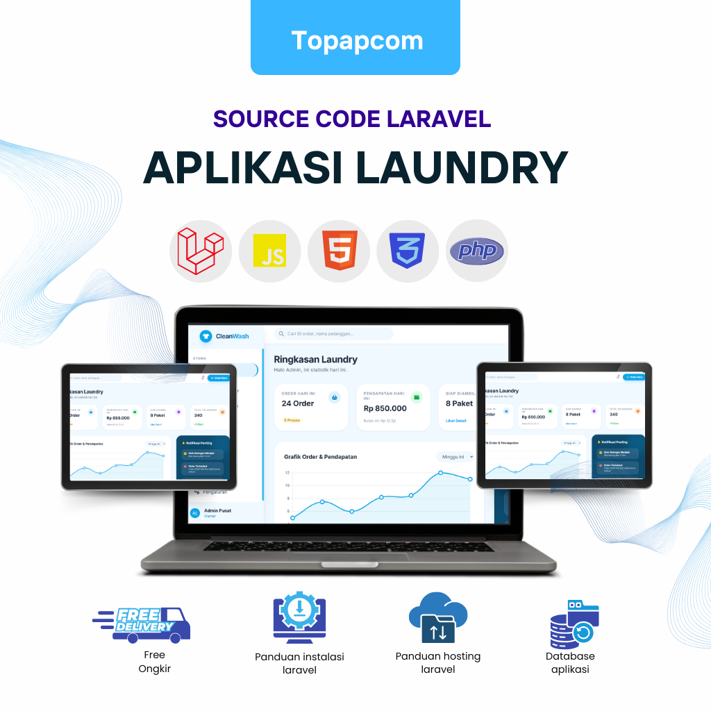 APLIKASI LAUNDRY LENGKAP (Laravel + Vue) | SOURCE CODE + DATABASE