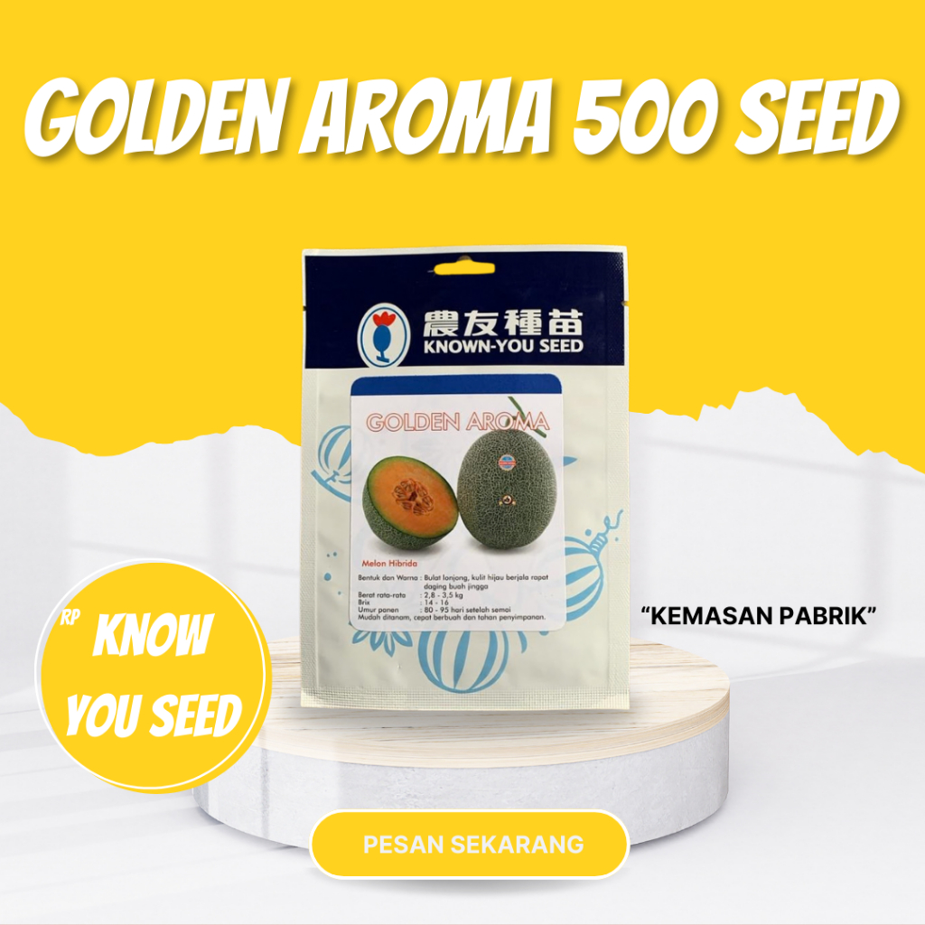 Golden Aroma 500 seed Known you seed Benih buah Melon