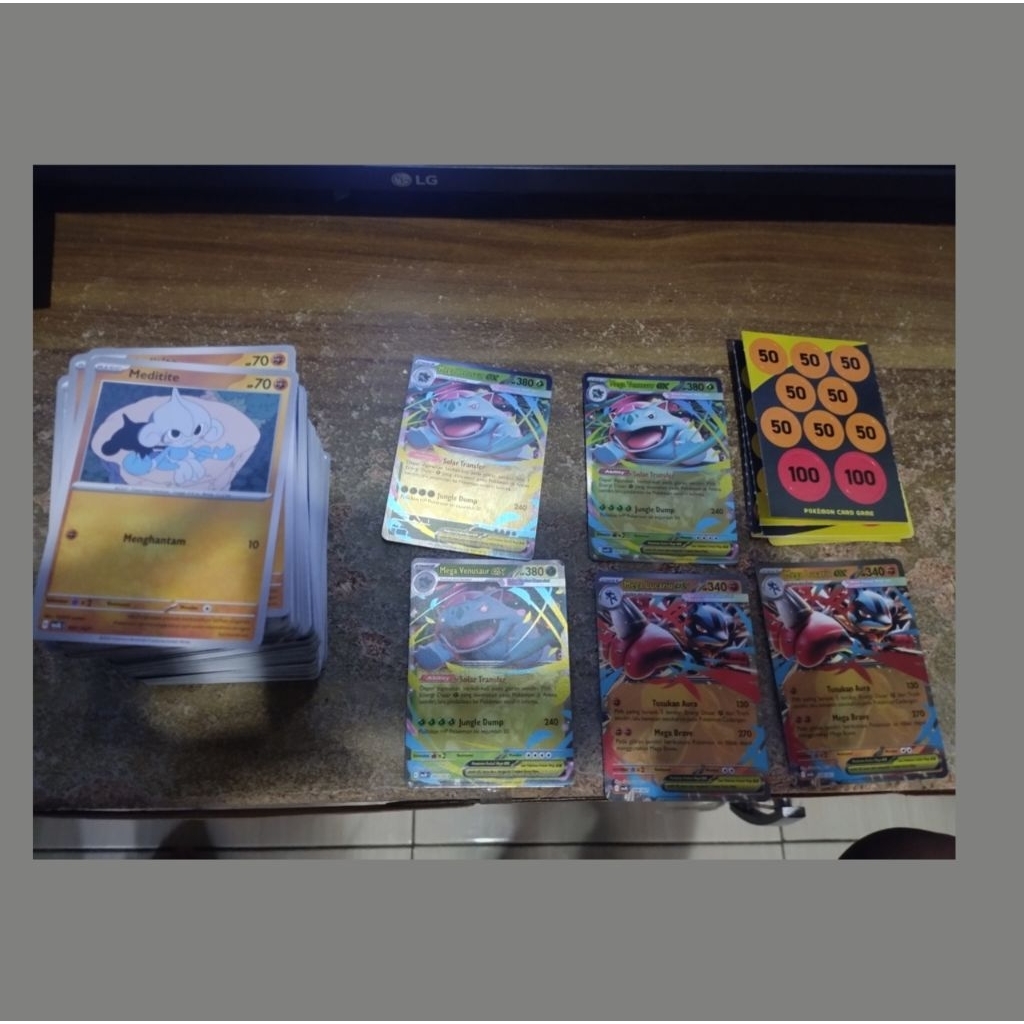 Kartu Pokemon TCG Starter Deck Ex Mega Venusaur & Mega Lucario / Original