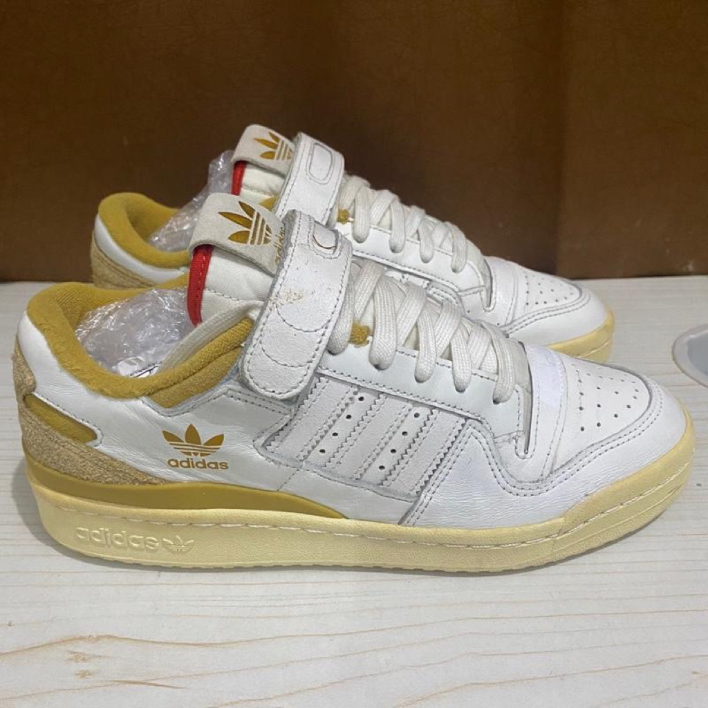 Sepatu second-PRELOVED adidas Forum 84 Low Cream White Victory Gold GZ8961 Size UK 7.5 / 41.1/3