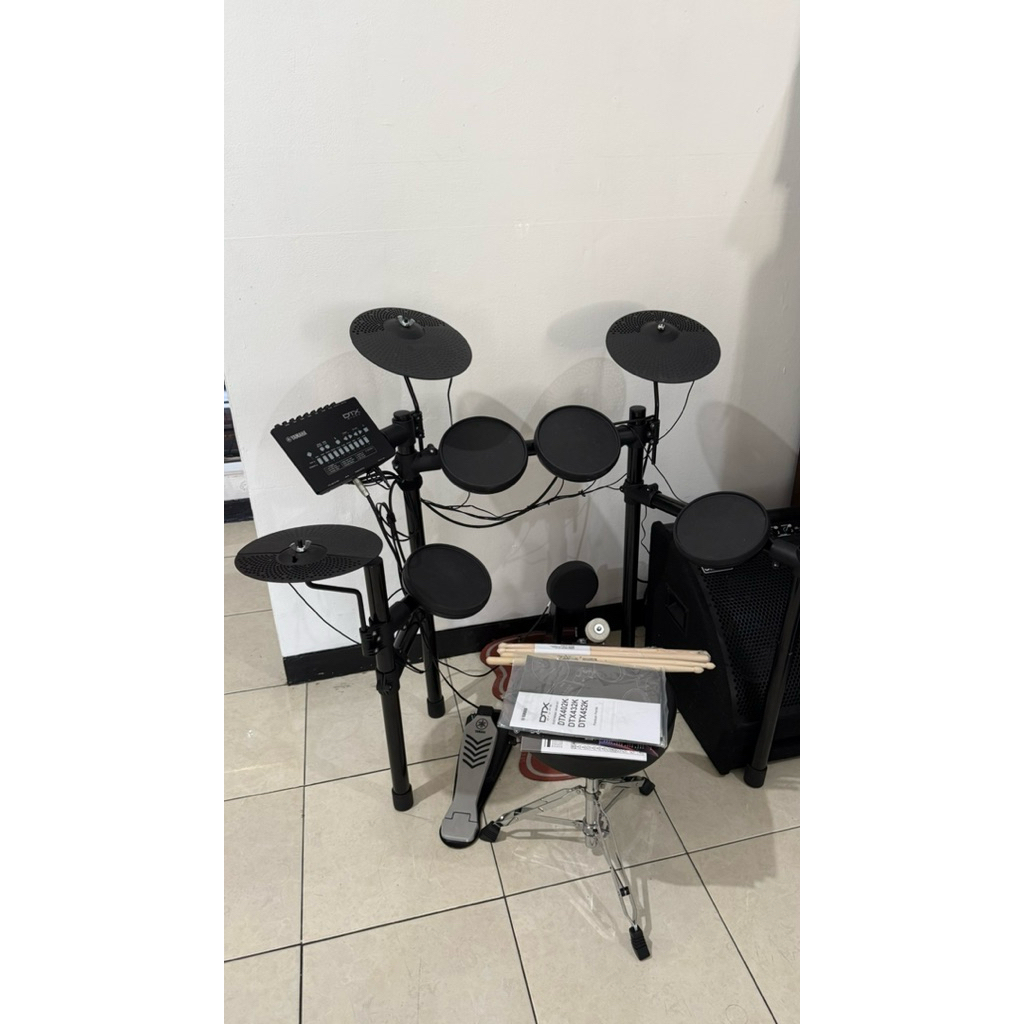 Yamaha Electronic Drum Kit SET (include Stool/Kursi + Amplifier) SIAP PAKAI DTX402K DTX432K DTX452K