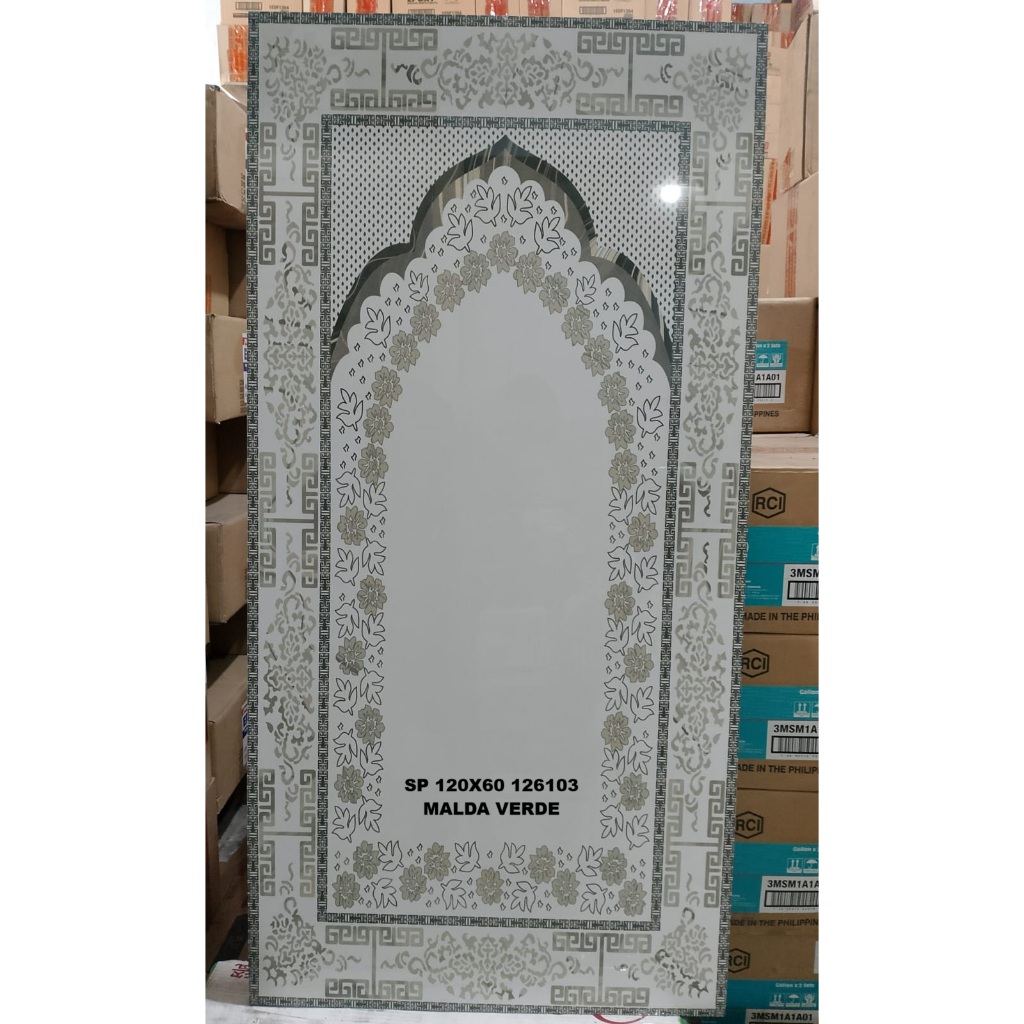 GRANIT MOTIF SAJADAH 120X60 126103 MALDA AZUL VERDE SAJADAH GRANIT 120X60 KILAP MOTIF SAJADAH GRANIT