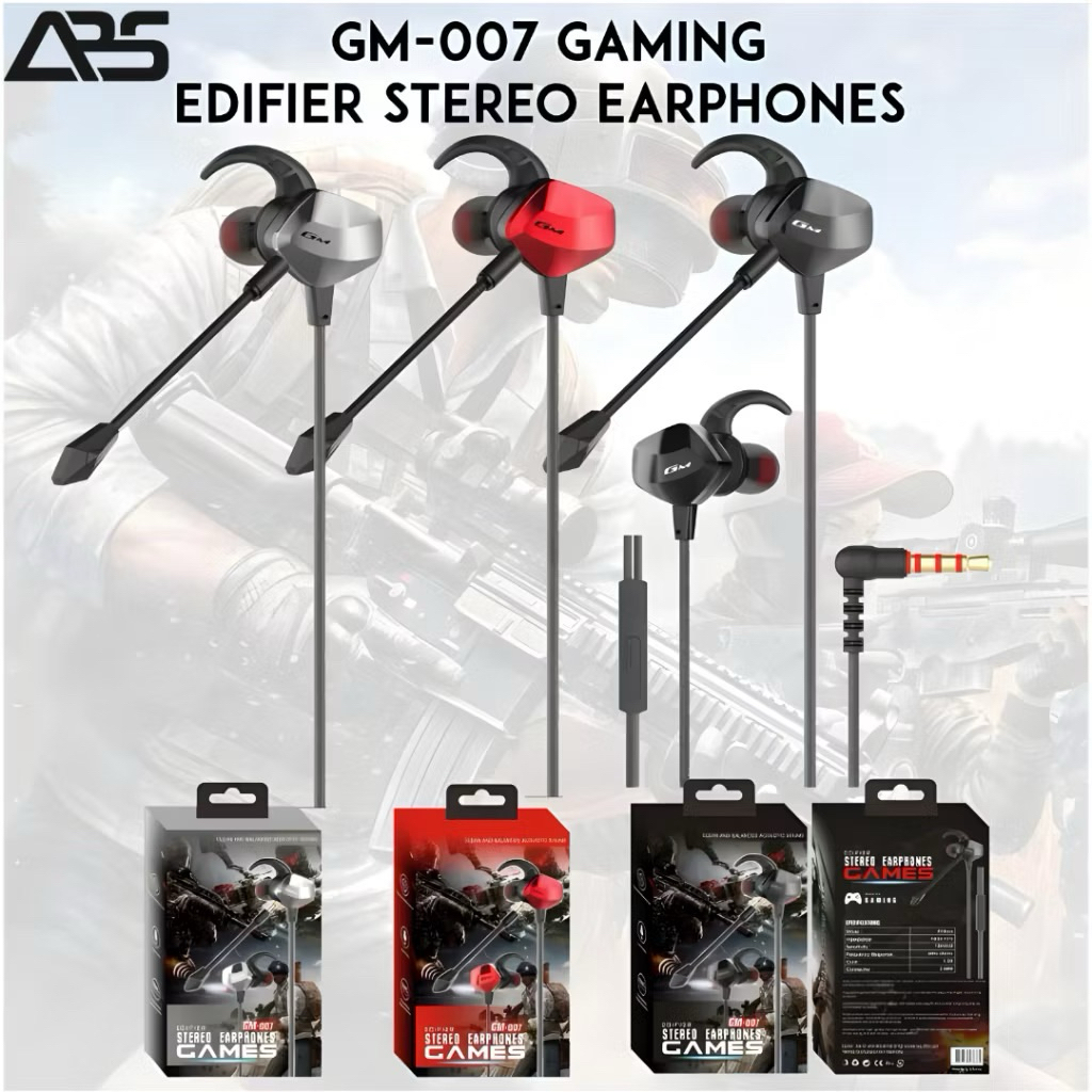 GM-007 HEADSET GAMING PUBG MOBILE LEGEND WITH MIC HEADPHONE EARPHONE