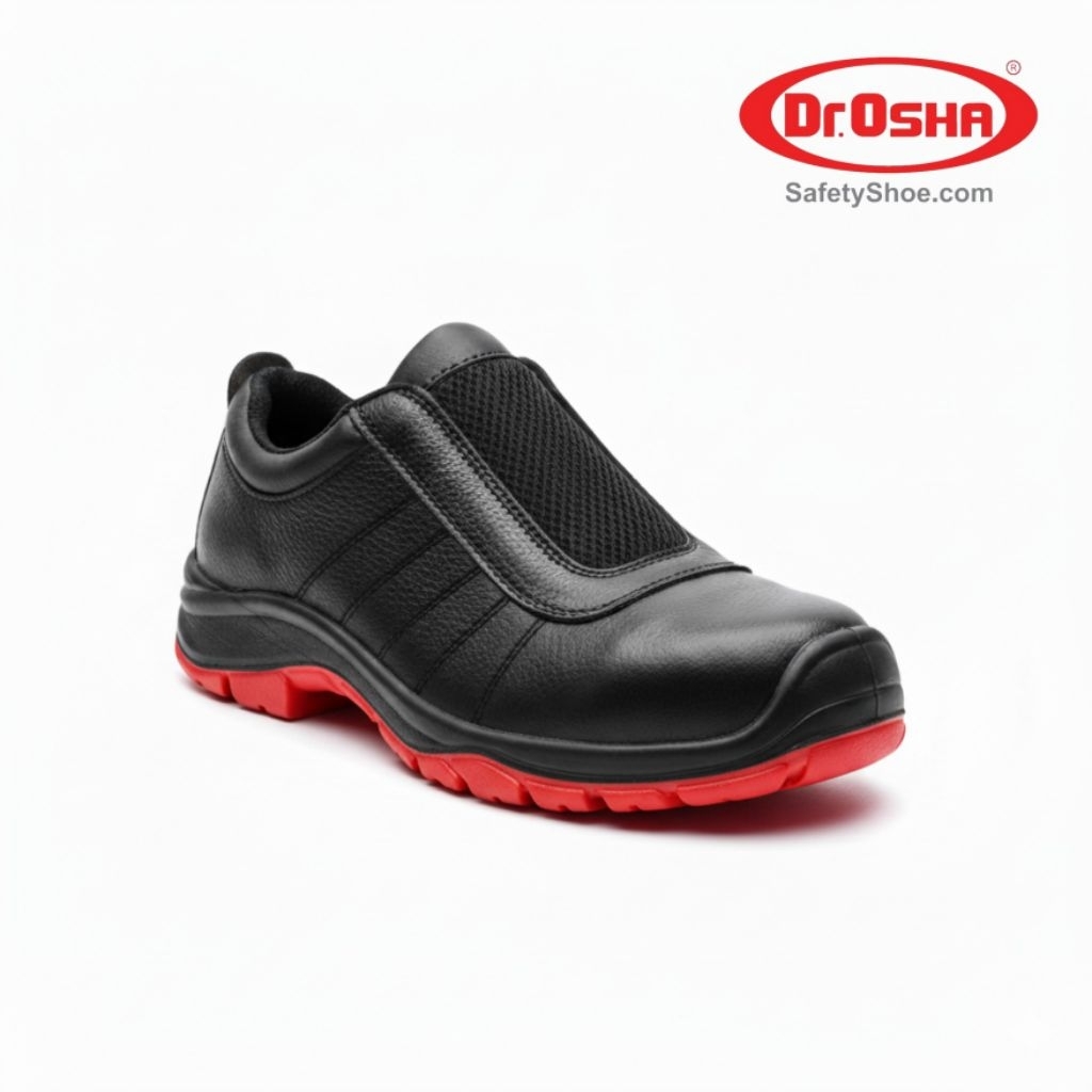 Sepatu Safety Dr OSHA Champion 9177 S1 Safety Shoes Slip On - Black