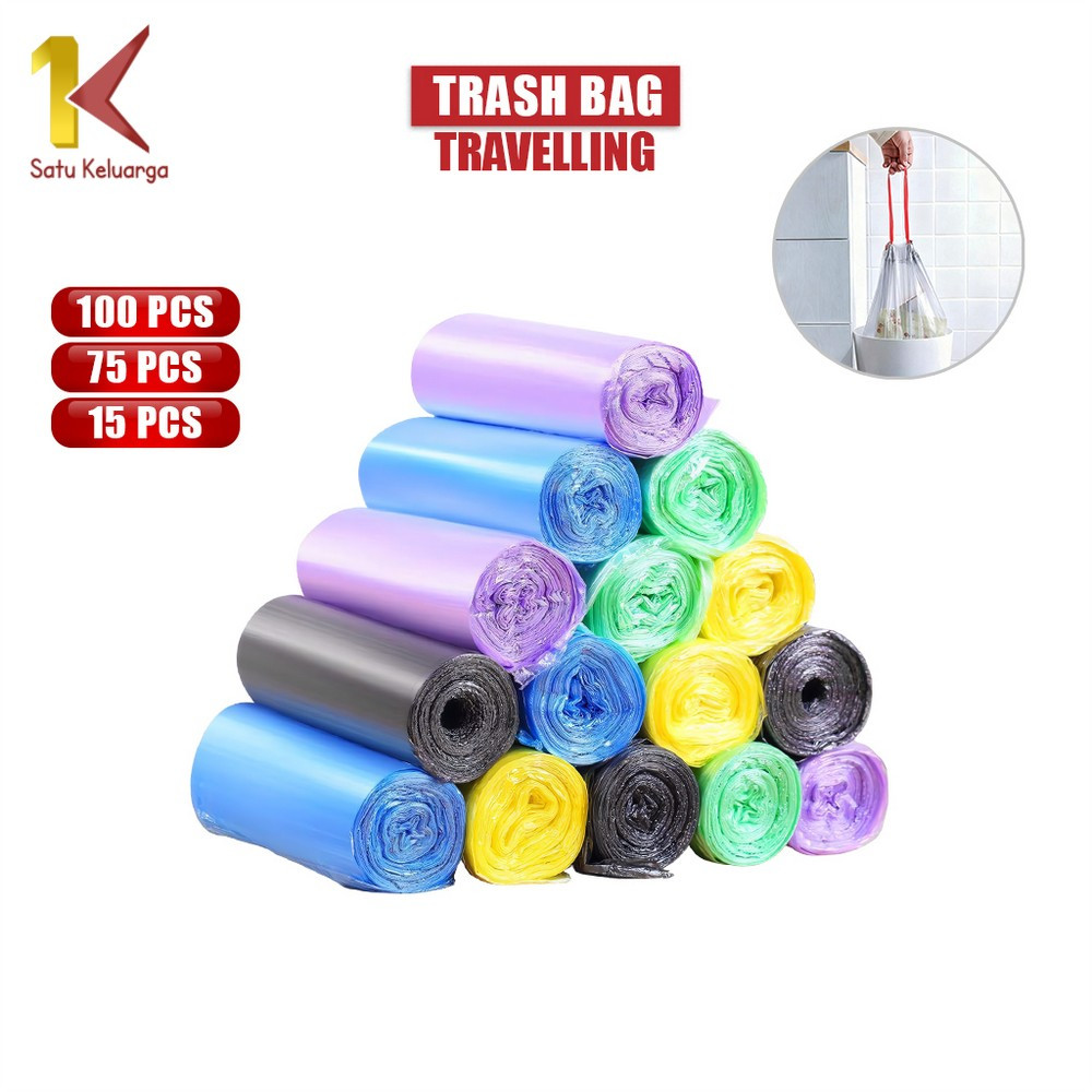 Satu Keluarga Kantong Plastik C138 Praktis Untuk Travelling Trash Bag Plastik Kresek Sampah Trashbag
