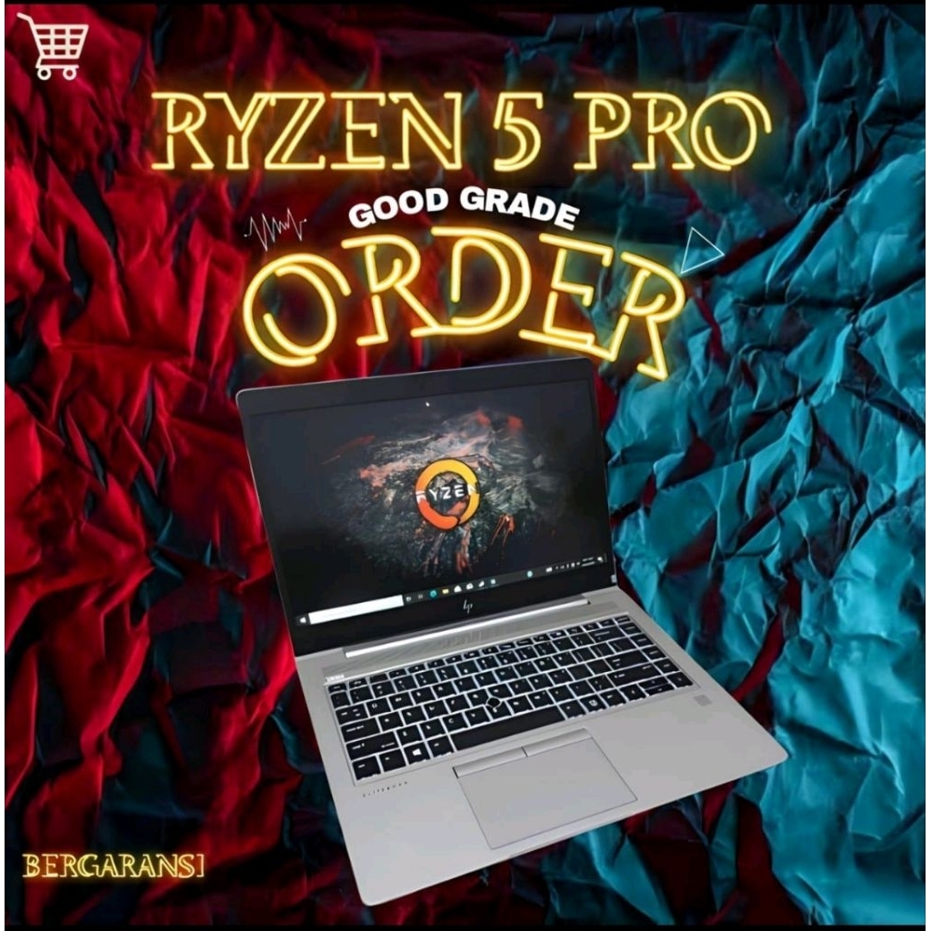 GAMING HP ELITEBOOK 745 G6 RYZEN 5 PRO 3500/ 16GB RAM DDR4 / 256GB SSD / RESOLUSI FHD