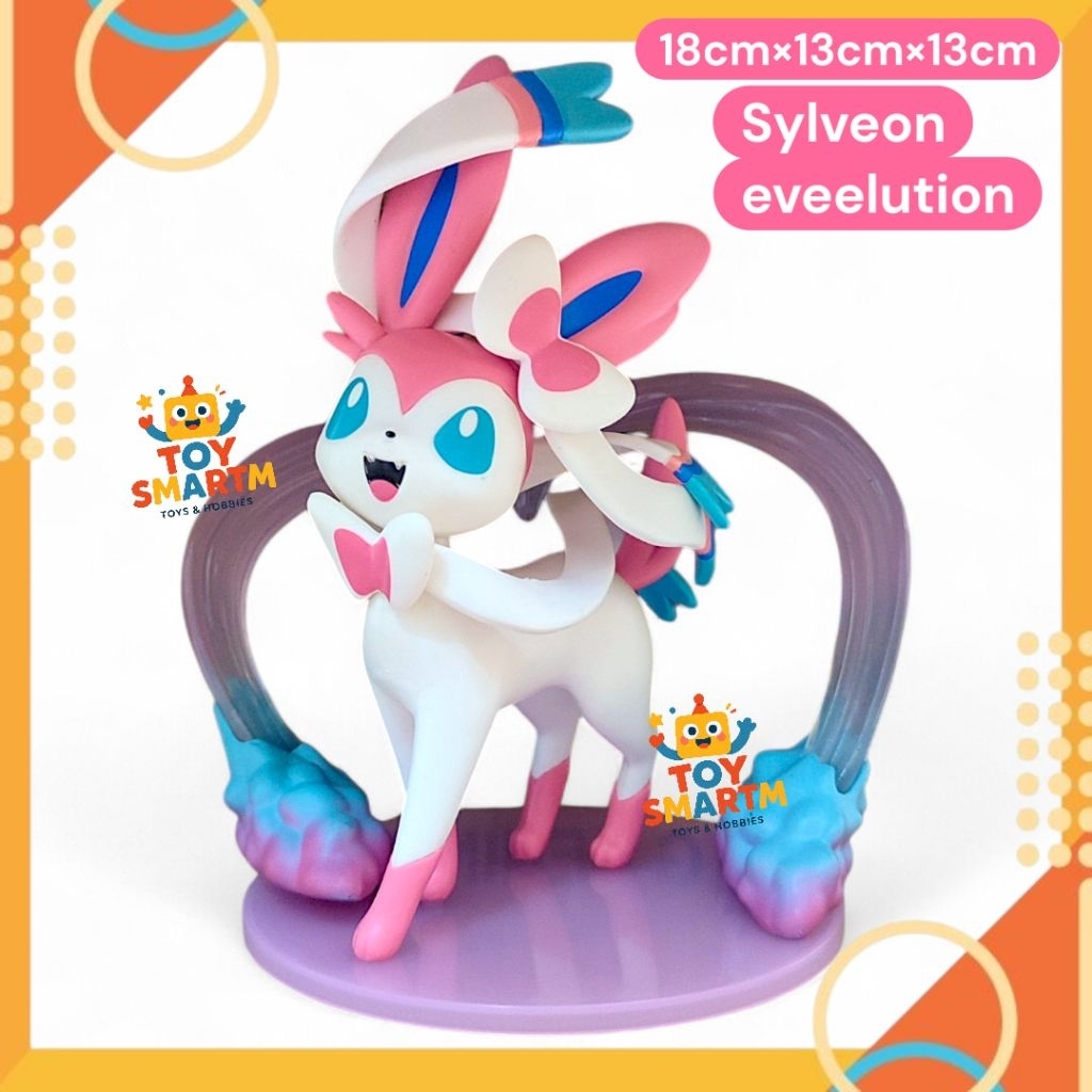 Figure Pokemon Sylveon Eveelution Koleksi Figure Pokemon Sylveon