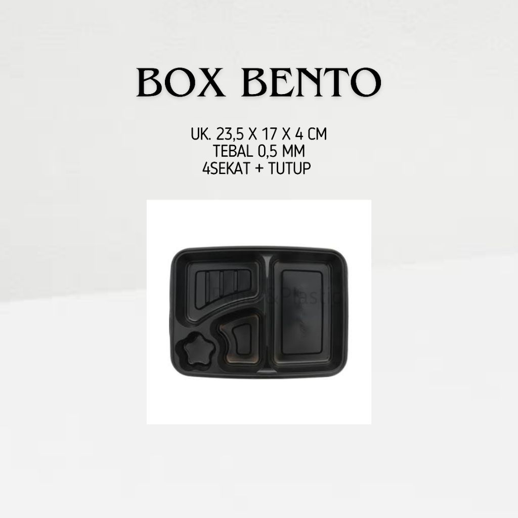 Box Bento 4 Sekat | Kotak Makanan Sekat | Box Nasi | Kotak Bento