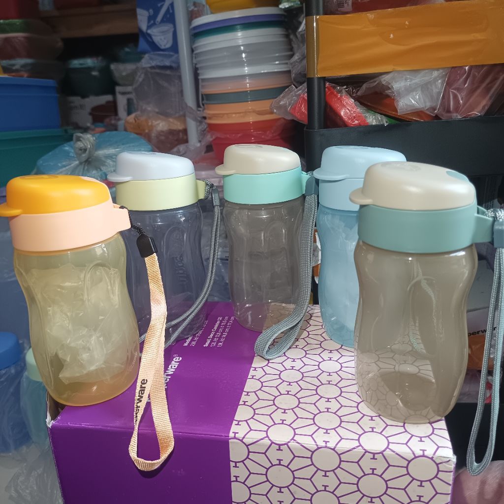 New Tupperware Eco botol ulir flip eco bogel fancy botol minum anak TK SD SMP SMA