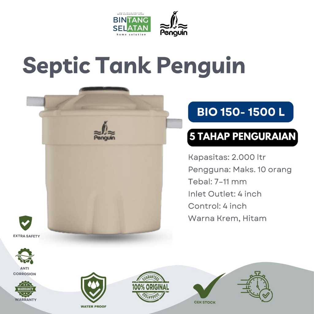 TOREN PENGUIN TYPE BIO 1000-2000L PENAMPUNGAN AIR