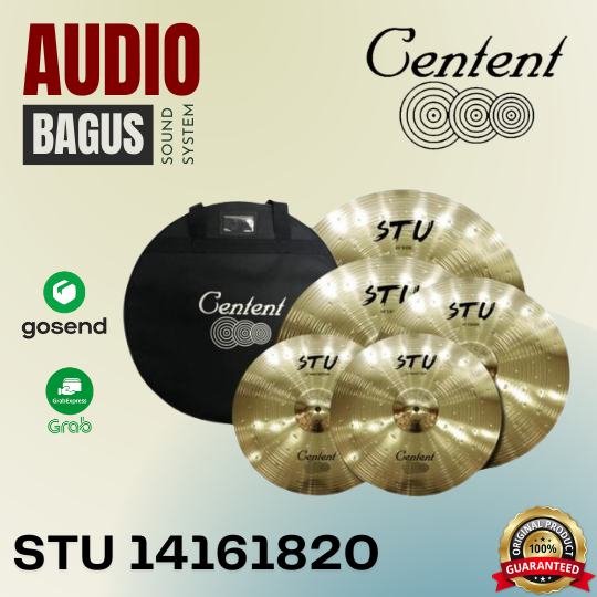 CENTENT STU Cymbal Set + Bag 14", 16", 18", 20" Simbal Drum Cymbal Drum Original