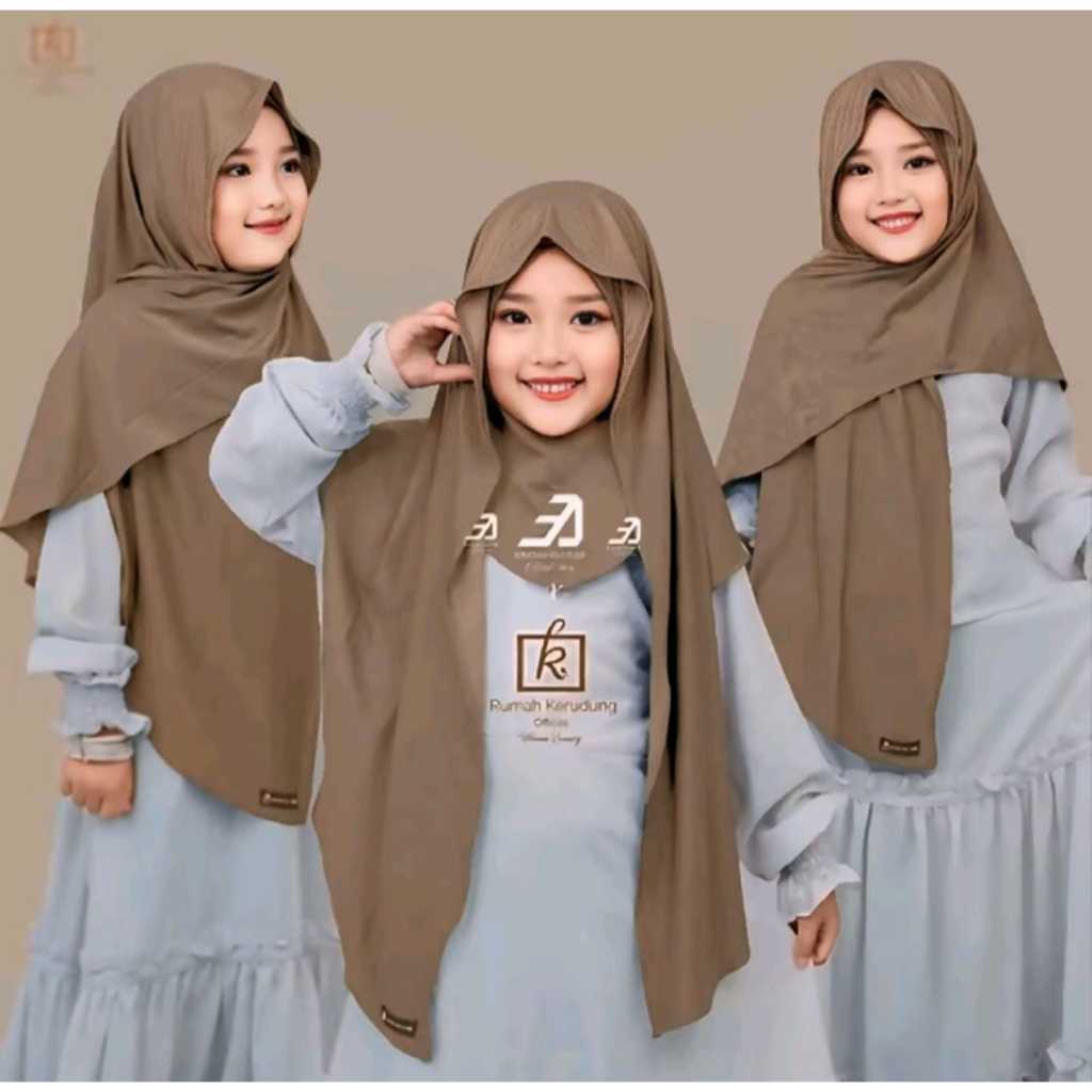 Pashmina Instan Anak Inner Oval Hijab Anak Pashmina 3in1 Pashmina Anak Inner Ninja 6 - 12 Tahun Jilb