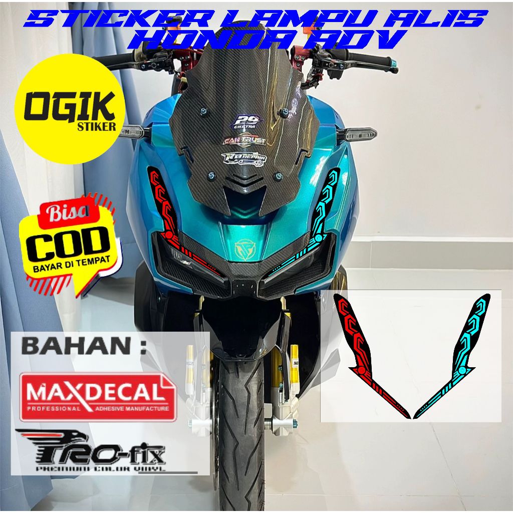 sticker lampu alis ADV 150 Motorcycle