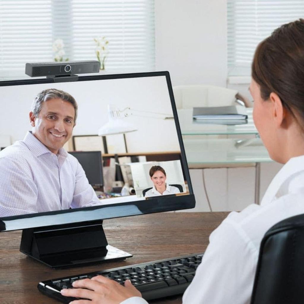 USB MIC Microphone Omnidirection Speaker Jarak Jauh Meeting Conference + Camera