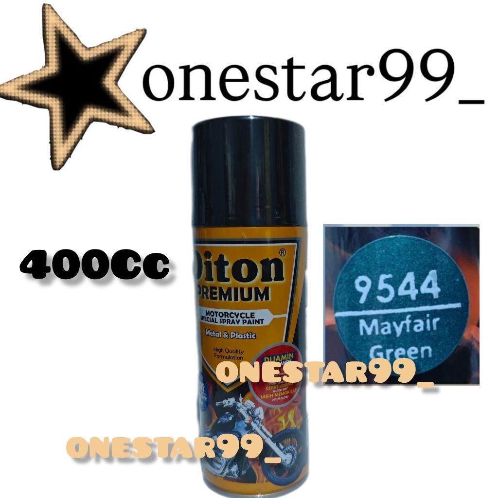 Pilok Pilox Pylox Cat Diton Premium Mayfair Green 9544 Hijau Tua Metalik Glossy Spray Paint 400Cc