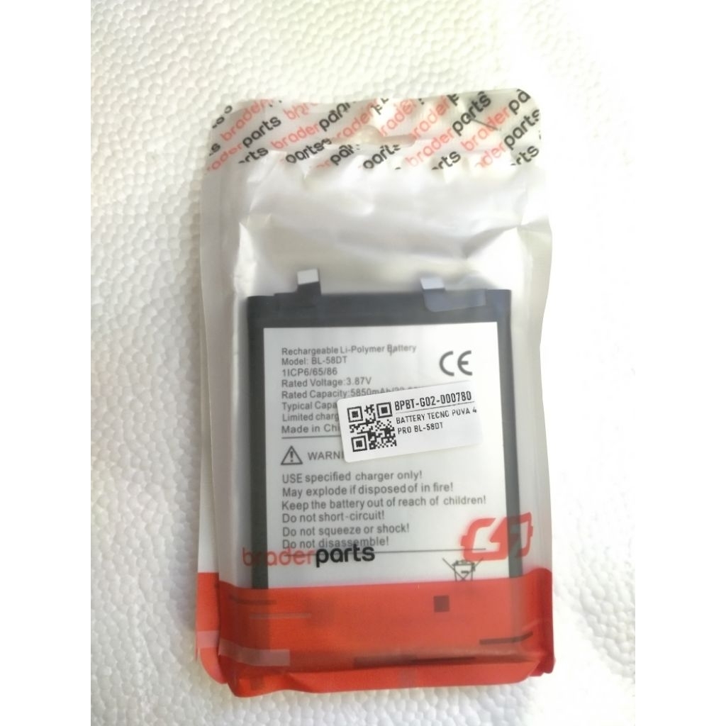 Battery Techno Pova 4 BL-58DT Braderpart