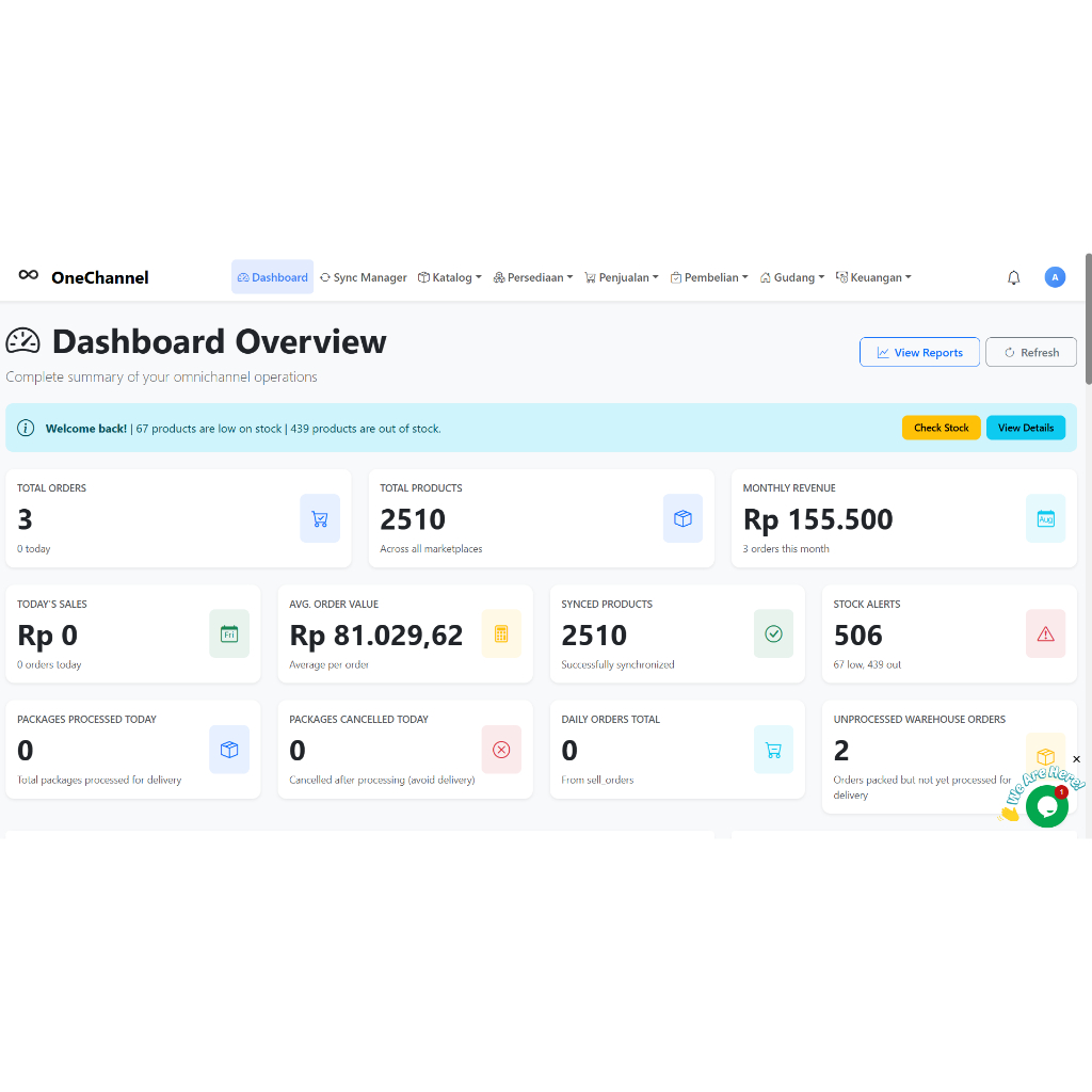 Warehouse Management System Omnichannel Stock Order Finance System Multiple Marketplace Online