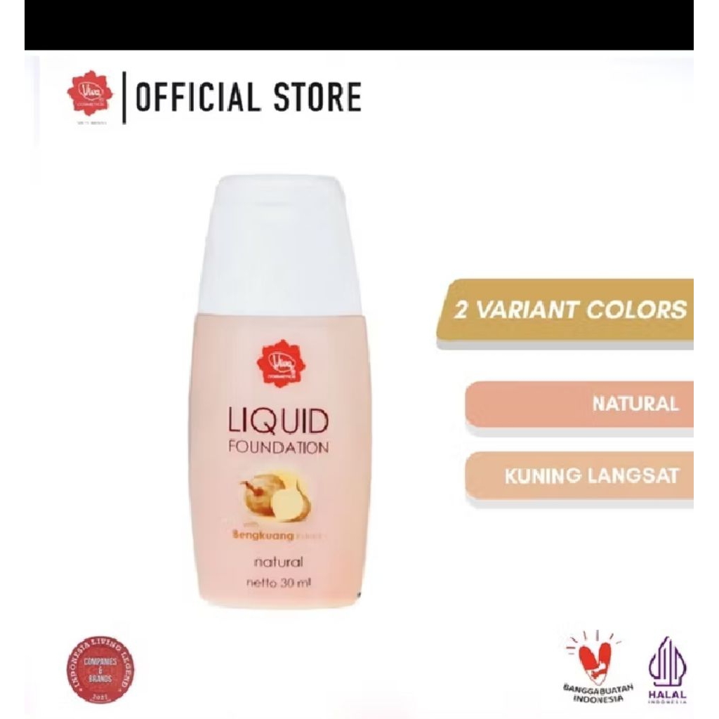 Viva Liquid Foundation 30ml - Ringan, Melembabkan, Finishing Natural